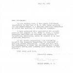 Letter from the Harlen Hagen Collection 