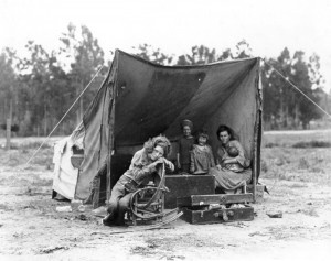 Florence Thompson and her children, Nipomo, California