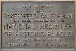 The Bakersfield Californian Building was added to the National Historic Register of Historic Places on March 10, 1983.