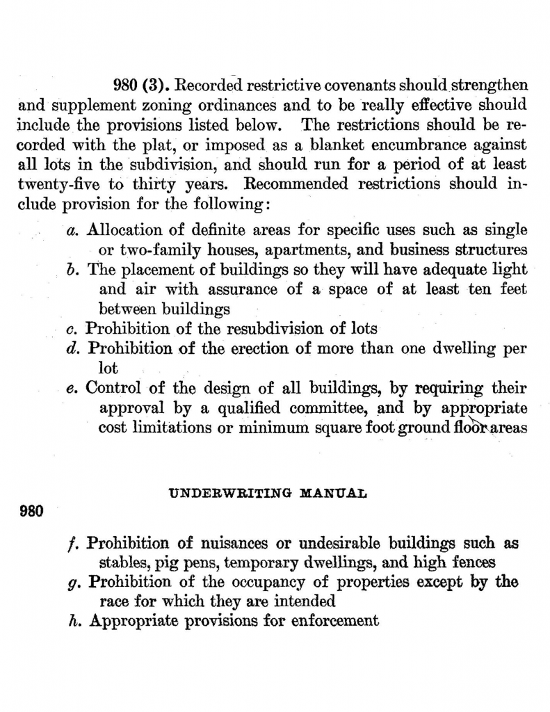 FHA underwriting manual 1938